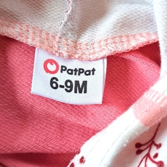 Big sister hooded onesie patpat 6-9months pink white long sleeve snap bottom - Picture 6 of 9